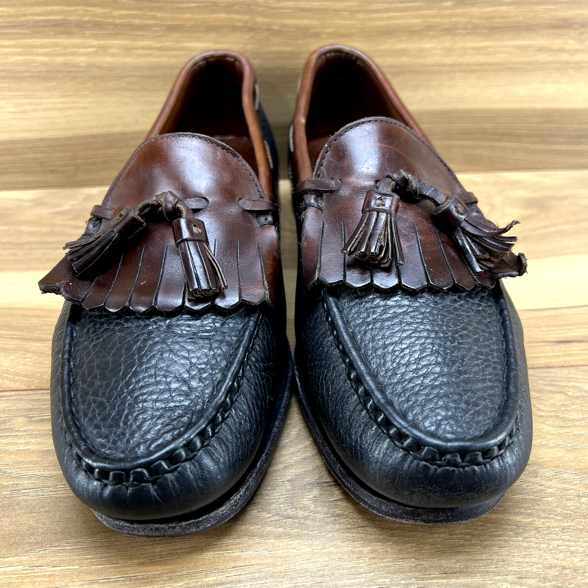 Allen Edmonds Mens 9.5 D Nashua Black Brown Kiltie Tassel  display picture 1