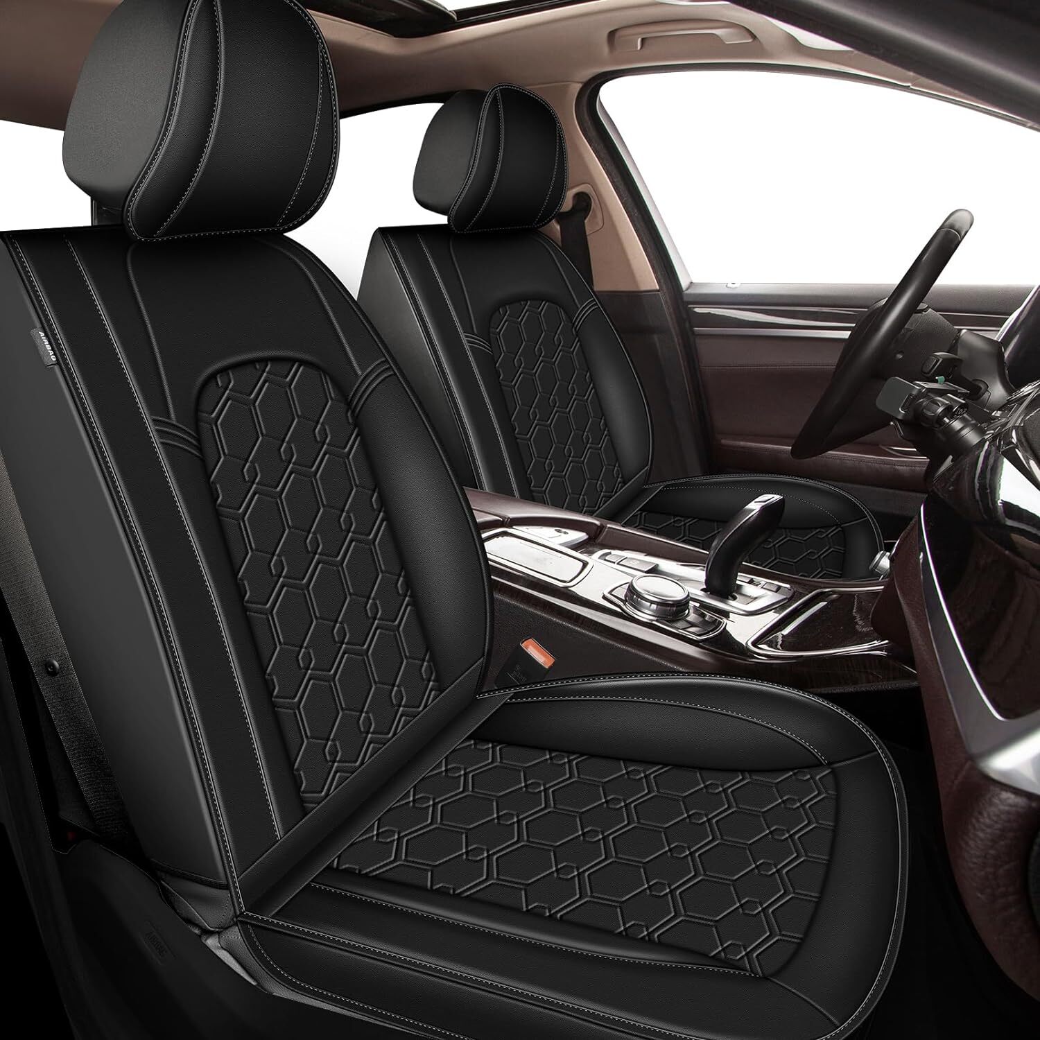 For LINNCOLN MKZ 2012-2020 Car 5-Seat Covers Faux Leather Full Set Protector