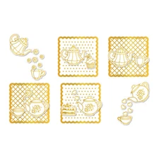 1bag 5pcs Custom Carbon Steel Hot Foil Plate Metal Dies for Scrapbooking