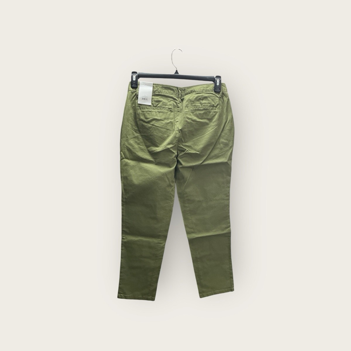やす⭐️ Free Assembly Mid Rise Slim Straight Chino Pants Loden Green Sz 4