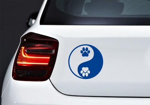 Yin Yang Paw Print Car Laptop Motorbike Vinyl Decal Sticker (ia) - Picture 5 of 10