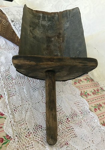 Antique Scoop Metal Wooden Handle Handcrafted Primitive Prim Farmhouse - Picture 8 of 10