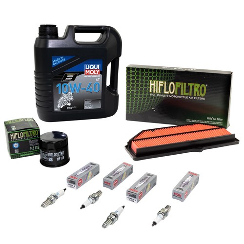 Kit D'entretien Révision Pour Suzuki DL 650/1000 V-Strom : Filtre à Air, Filtre à Huile, 4 Bougies