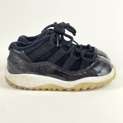 NIKE Air Jordan 11 Low TD Baby Boy Shoes 6 C Black Sneakers Legend 505836 $112 | eBay