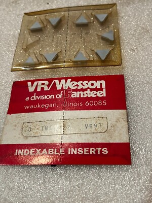 TNG-222 VR97 CERAMIC INDEXABLE INSERTS, V R WESSON, NEW, 9 INSERTS/LOT, USA