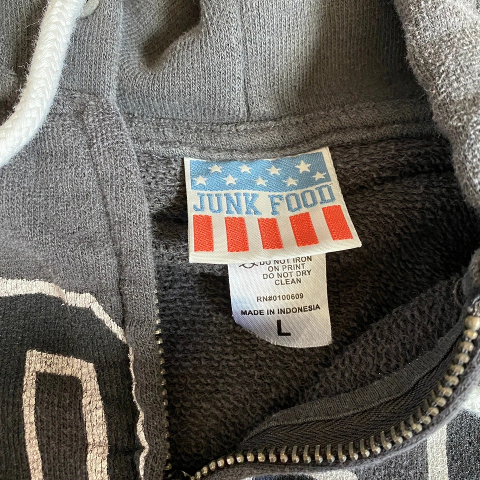 Sudadera con Capucha Junk Food Raiders Retro Cremallera Completa Vintage Lavada NFL Y2K Unisex L Foto 3 de 4