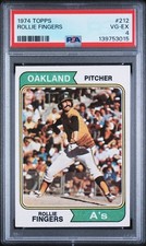 1974 Topps #212 Rollie Fingers PSA 4 VG-EX