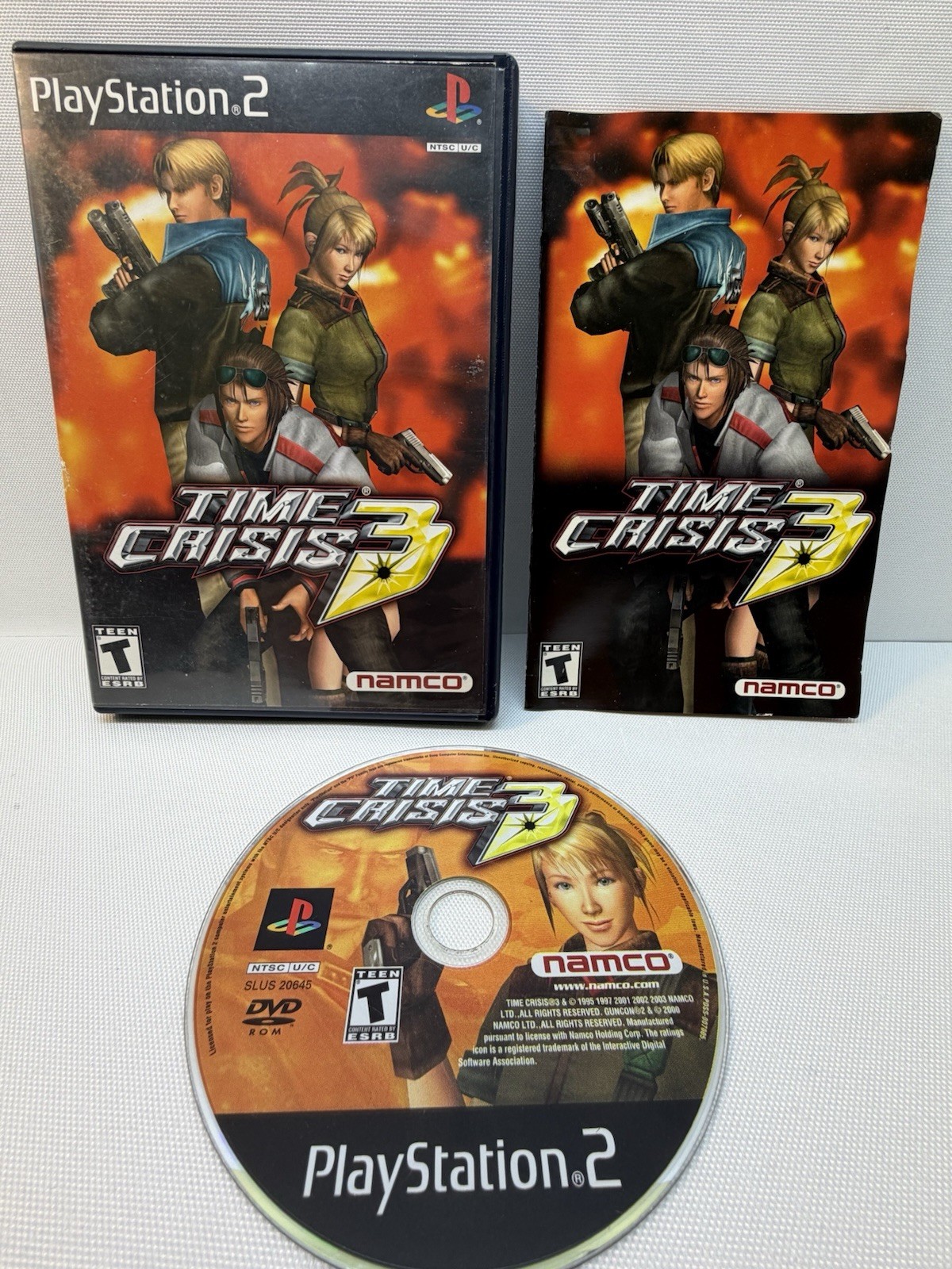 Sony Playstation 2 2003 Time Crisis 3 W/ Manual
