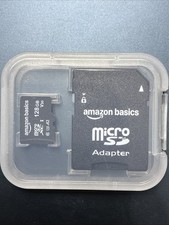 Amazon Basics 128GB Micro SDXC Memory Card A2 U3 100MB/s with Adapter Black