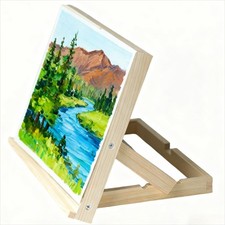 Tabletop Wooden Easel Stand, Adjustable Art Easel for Painting, Drawing, Sket...