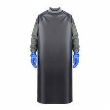 Apron Gloves Set Splash-Proof Workwear Wear-Resistant for Seafood Processing