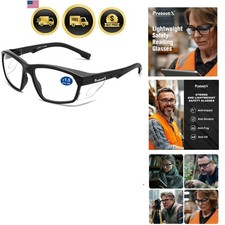 Classic Safety Glasses, Anti-Fog Scratch Resistant Lenses, Protective Eyewear...