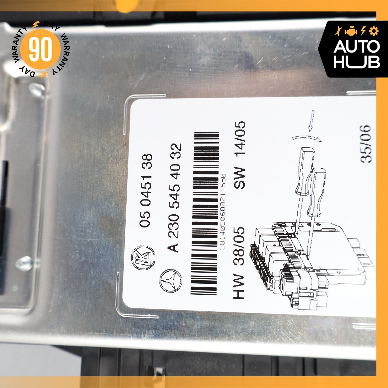 03-12 Mercedes R230 SL550 SL500 SL55 AMG Rear SAM Fuse Box Relay Module OEM