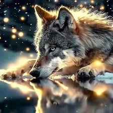 Wolf 5D Diamond Painting Kits for Adults, Wolf Diamond Art kit for Beginners,...