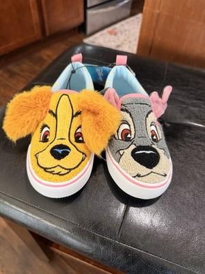 Disney Lady & the Tramp Unisex Kids Slip-On Shoes US 11 Fabric Multicolor