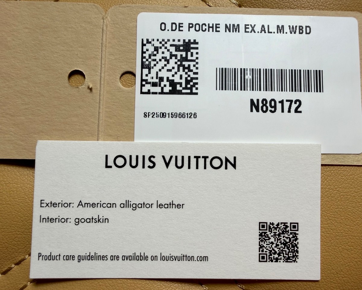 Louis Vuitton Blue Denim Exotic Alligator Pocket Organizer Mens