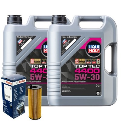 Motoröl 5W30 LIQUI MOLY Top Tec 4400 10L+BOSCH Ölfilter