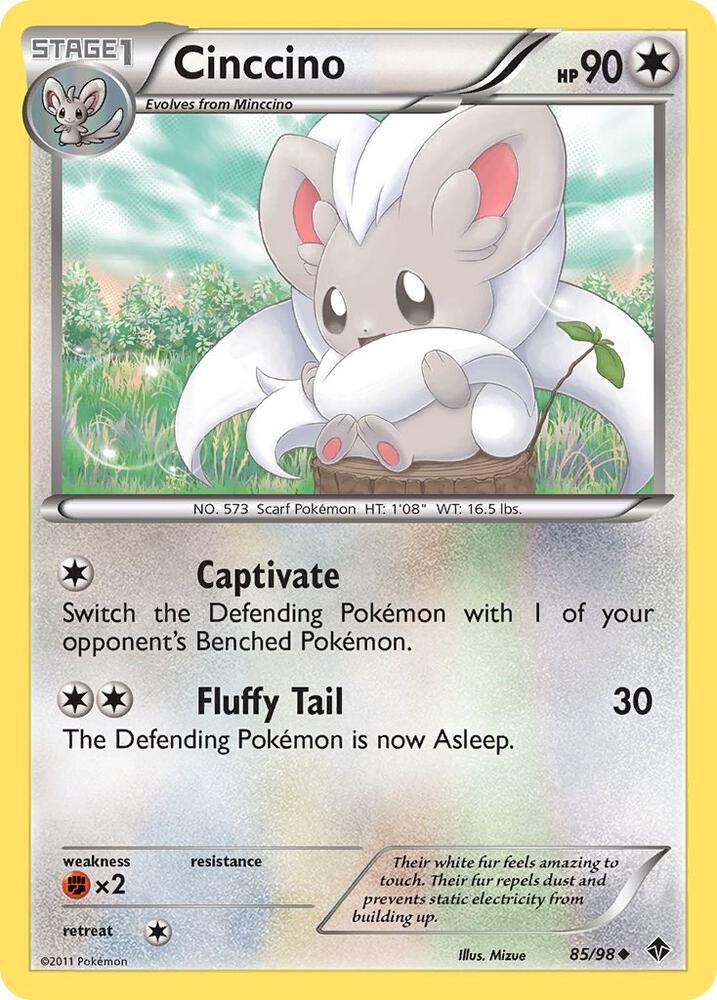 Pokémon TCG Cinccino Emerging Powers 85/98 Uncommon NM/M Colorless Scarf