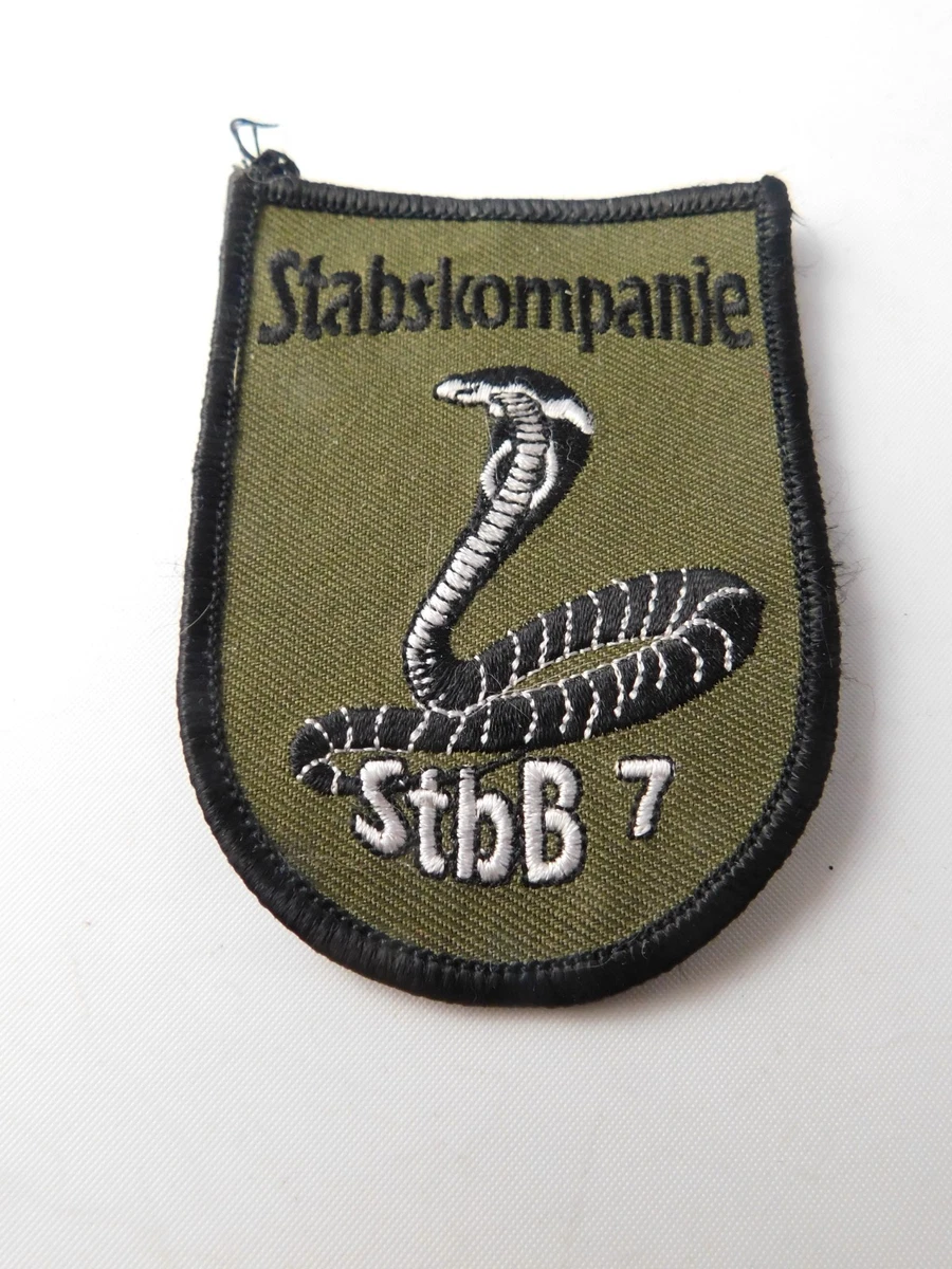 GERMAN MILITARY UNIT PATCH STABSKOMPANIE STbB 7 COBRA SNAKE COLLECTOR