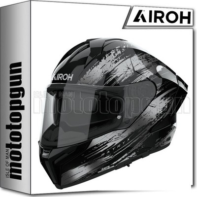 AIROH FULL FACE MOTORCYCLE HELMET MATRYX MXRE16 REFLEX GLOSS GREY M
