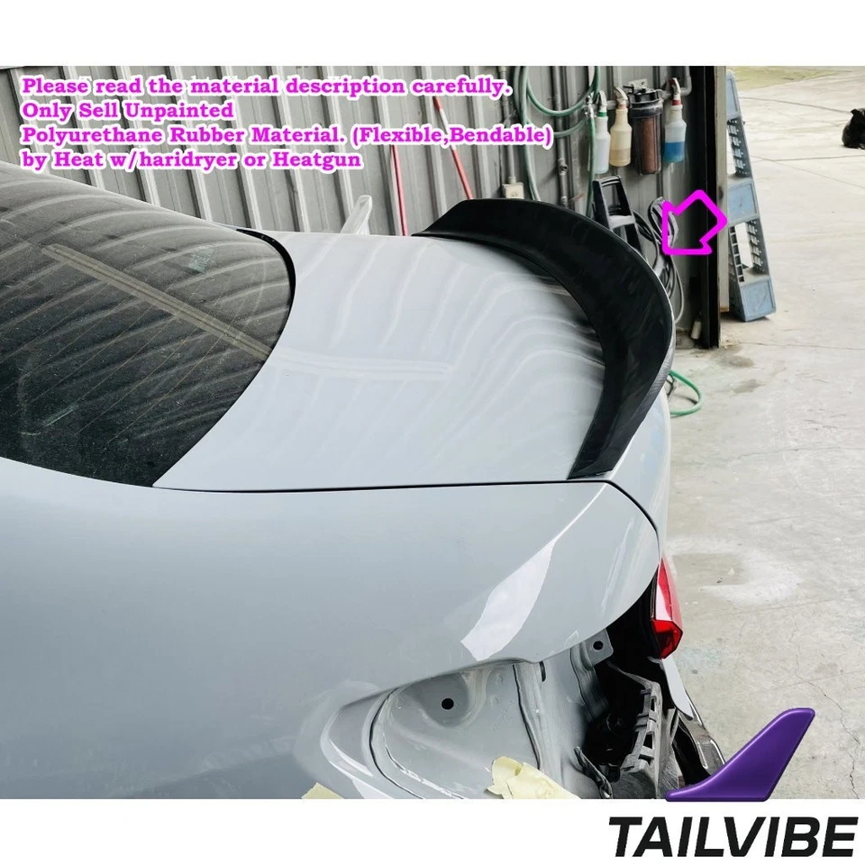 Duckbill 380S Rear Trunk Spoiler Wing Fits 2007~12 NISSAN Sentra SE-R B16 Sedan - Imagem 4 de 4