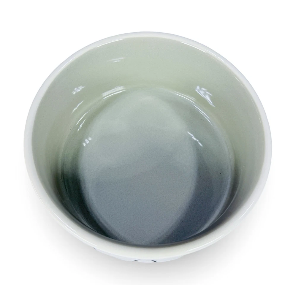 Rae Dunn “PAWS OFF” 6" Perro Cachorro Gato Comida Mascota Tazón de Agua Plato Gris Interior Foto 2 de 3