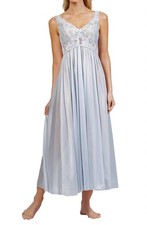 Shadowline Lingerie Silhouette 53 Inch Sleeveless Long Gown Silver