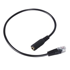 RJ9 To 3.5mm Adapter For PC Headsets To Telephone Headsets Conversion Cable
