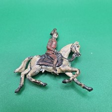 Painted Horseman Metal Toy Soldier lead Vintage