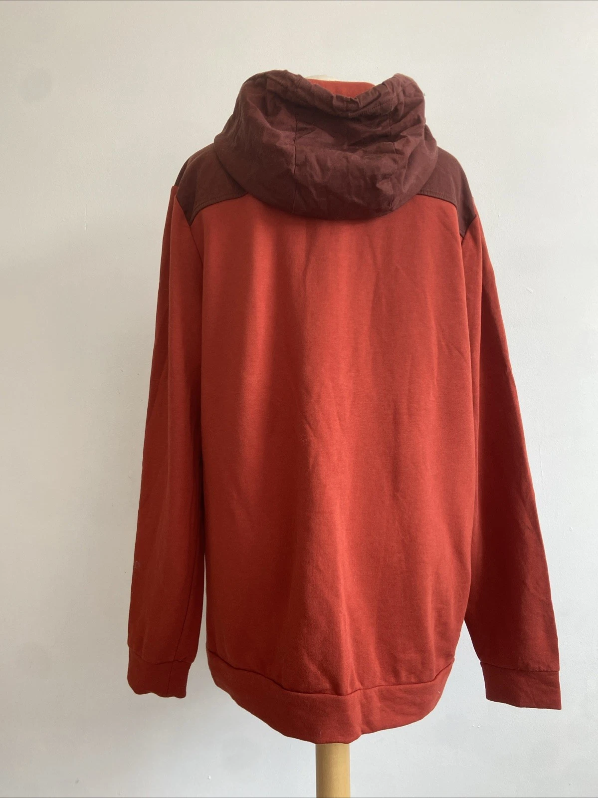VETEMENTS BAM Abbigliamento Felpa con Cappuccio Uomo Grande Bambù 1 2 Zip Arancione Felpa con Cappuccio