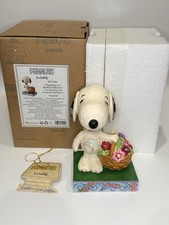 Jim Shore Peanuts - Happiness Is A Basket Of Blooms - Snoopy 6011946 NEW Box