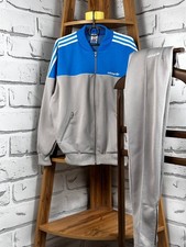 Adidas Mens Tracksuit Vintage 80s Jacket Pants Gray Size 4 171  US TAX PAID 