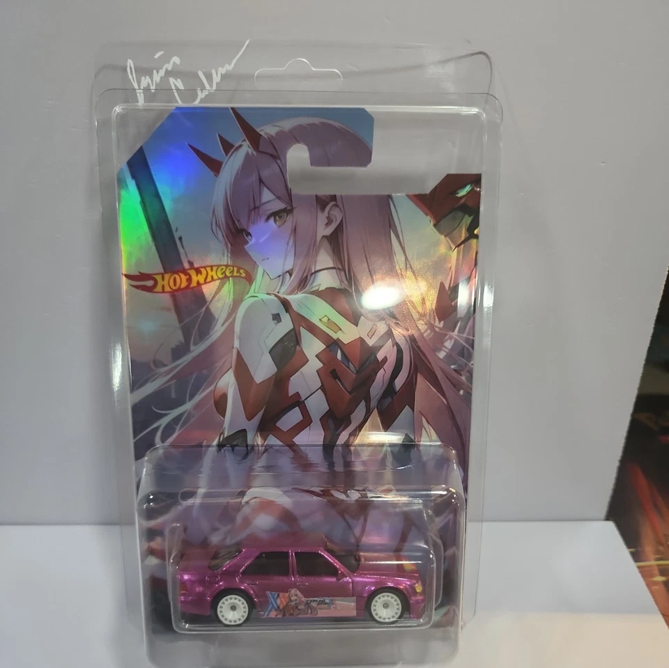 Spectraflame pink Anime Zero Two Hotwheels Custom  Mercedes-Benz 500E GRX 59!!!! - Image 4 of 4