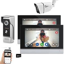 Tuya Smart WiFi Video Door Entry System - 7 Inch Touch Screen, 1080P Wired