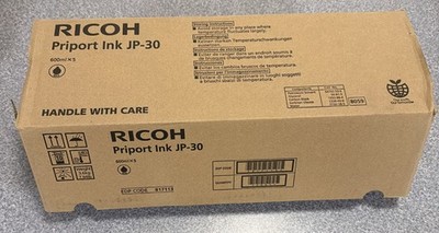 Ricoh JP-30 (817113) Black Ink Cartridge, Box of 5