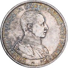 [#1166869] German States, PRUSSIA, Wilhelm II, 5 Mark, 1914, Berlin, Silver, AU