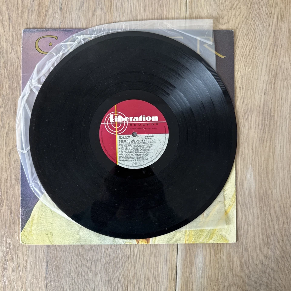 Joe Cocker Cocker Self Titled Vintage Vinyl LP Liberation Records 1986 - Image 3 of 4