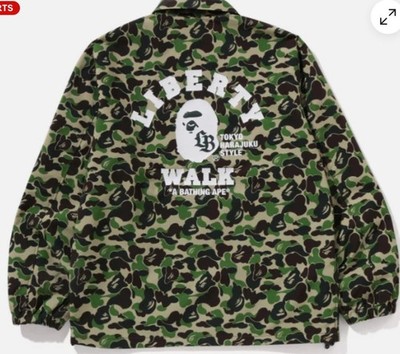A BATHING APE x Liberty Walk Coach Jacket Green Camo ABC L Size