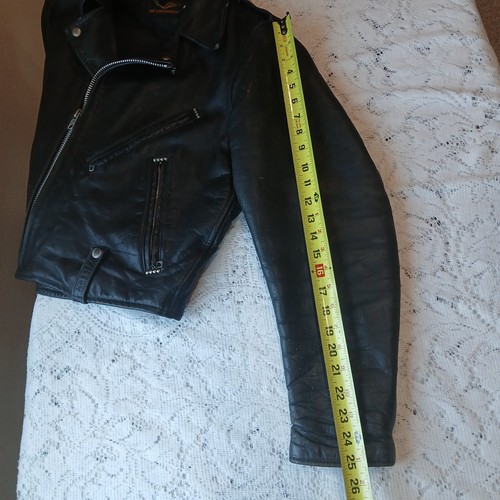 Harley Davidson Leather Jacket Panhead Riders Jacket Police Cycle 50's M/S Pics - Picture 6 of 24