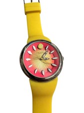 Philip Stein Fruitz Stainless Steel Yellow Band Watch needs battery