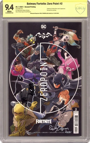 Batman Fortnite Zero Point #2D Janín Variant 2nd Printing CBCS 9.4 SS Brown 2021