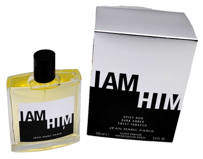 I AM HIM JEAN MARC PARIS 3.4 fl oz 100ml RUM AMBER TOBACCO ELIXER PARFUM SPRAY