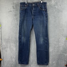levis 501 button fly jeans mens 36x36 Blue Denim 