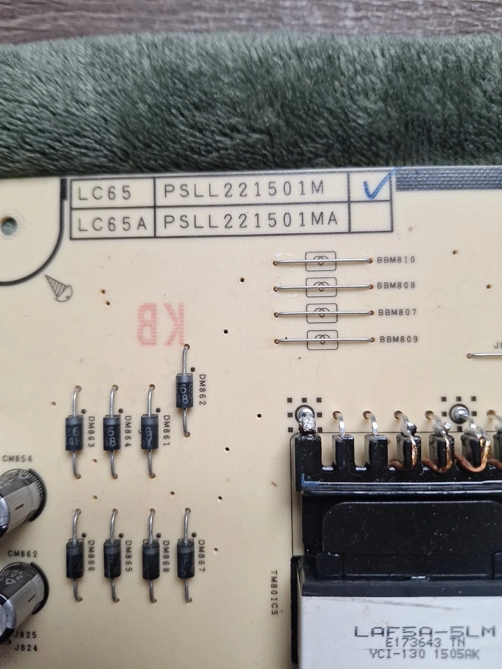 SHARP  LC-65LE654U POWER SUPPLY BOARD ; PSLL221501M , 0500-0614-0550 - Image 2 of 4