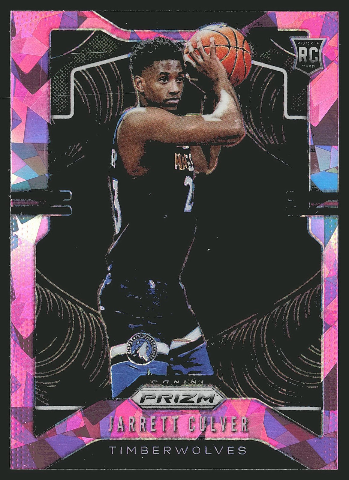 2019-20 Panini Prizm #252 Jarrett Culver Prizms Pink Ice RC