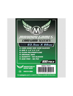 Mayday Games 63.5x88mm Sleeves x100 Card Protector Standard Size MDG-7041