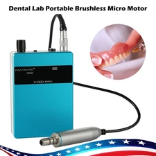 Dental Portable Polishing Machine Brushless Micromotor w/ Digital Display Blue