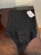 BRAND NEW WOMEN'S SIZE MEDIUM AUDEN BLACK HIGH-WAISTED TUMMY SHAPING THONG