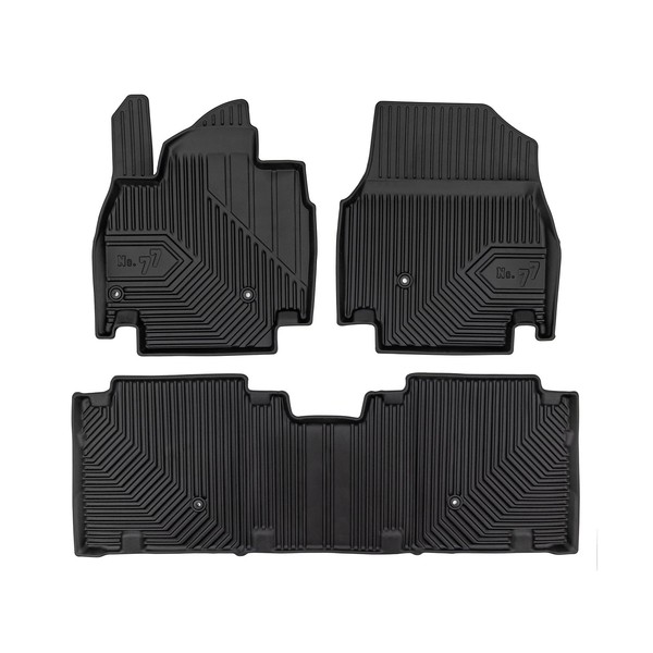 FußMatten Gummimatten No.77 Antirutsch FüR Kia EV9 2023-2026 TPE Schwarz 3 Tlg-image