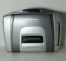 Emerson AM-FM Stereo Portable Cassette Music Player EW96B Vintage Tested Working